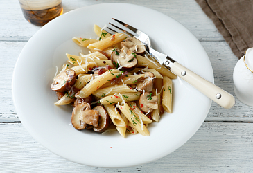 Пенне с белыми грибами
